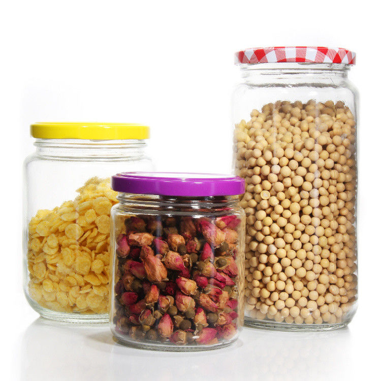 High Quality 45Ml 100Ml 150Ml 350Ml 450Ml Air Tight Kitchen Food Glass Jars With Metal Lid