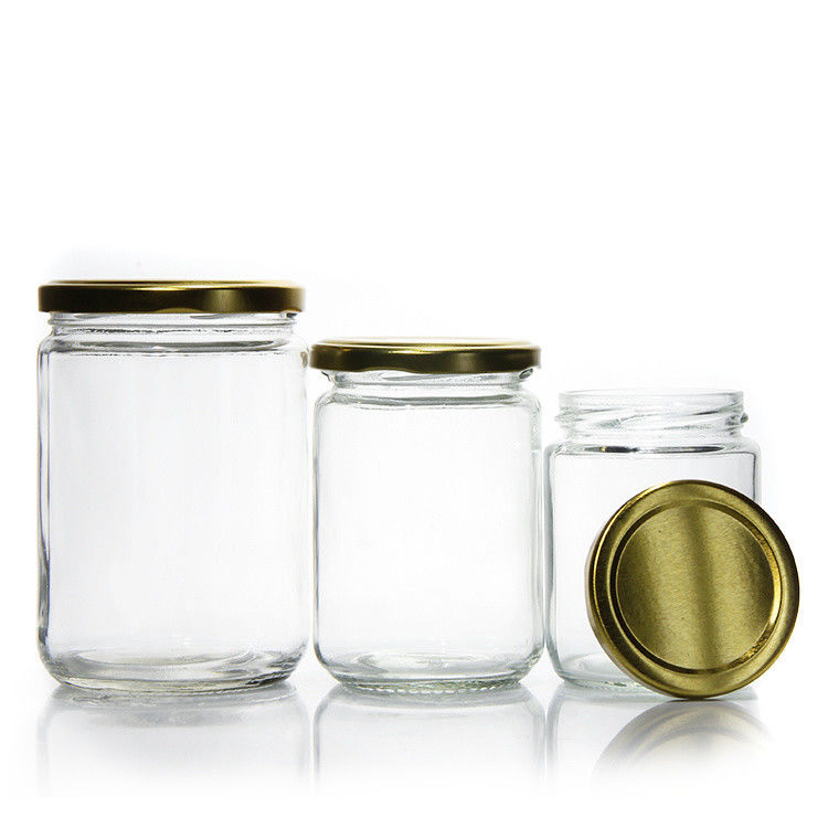 High Quality 45Ml 100Ml 150Ml 350Ml 450Ml Air Tight Kitchen Food Glass Jars With Metal Lid