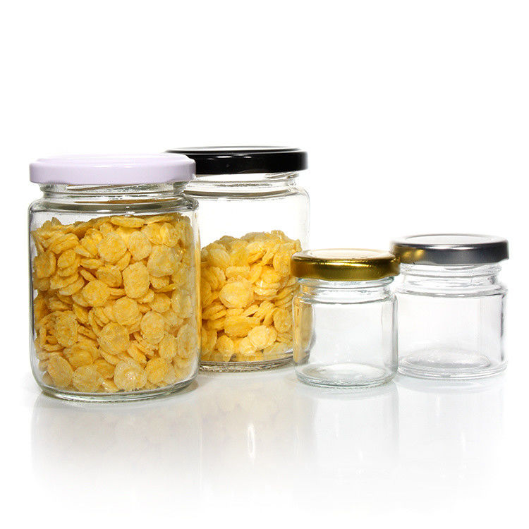 High Quality 45Ml 100Ml 150Ml 350Ml 450Ml Air Tight Kitchen Food Glass Jars With Metal Lid