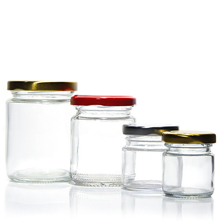 High Quality 45Ml 100Ml 150Ml 350Ml 450Ml Air Tight Kitchen Food Glass Jars With Metal Lid