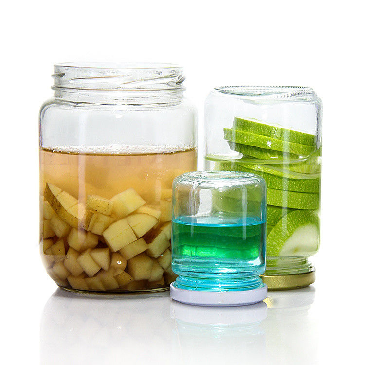 Food Grade Round Transparent 25ml To 1000ml Jam Honey Jelly Glass Storage Jar With Metal Airtight Lid