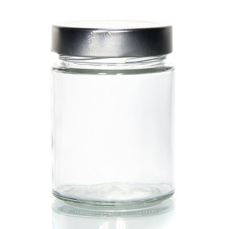 Heat Resistance Round 45ml  5Oz 6Oz 8Oz Hermetic Glass Storage Jar Food Storage With Tinplate Lid