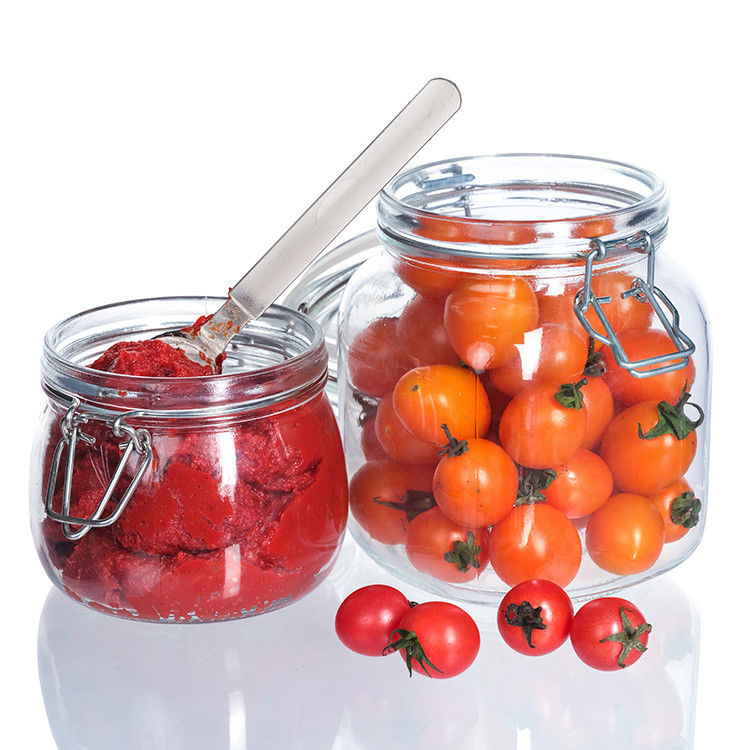 Personalised Freezing Glass Jars Mason Airtight Food Storage Jars With Flip Top Lid