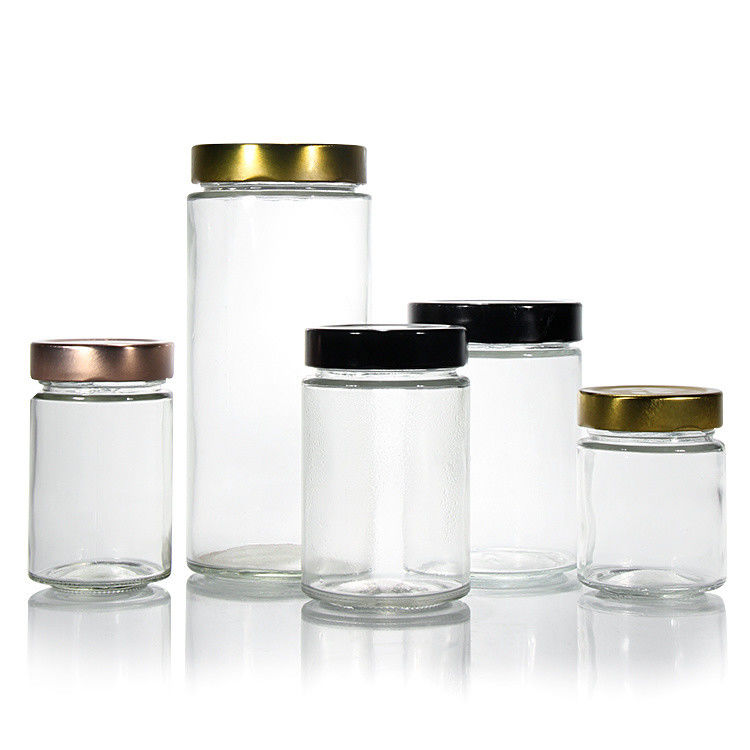 Wholesale 750Ml 1000Ml Large Size Round Straight FreezingGlass Jar With Metal Lid