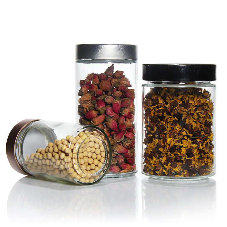 Wholesale 750Ml 1000Ml Large Size Round Straight FreezingGlass Jar With Metal Lid