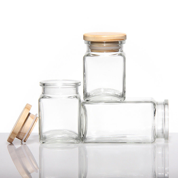 Candy tea Sugar Glass Coffee Jars Containers With Cork Lid 750ml ODM