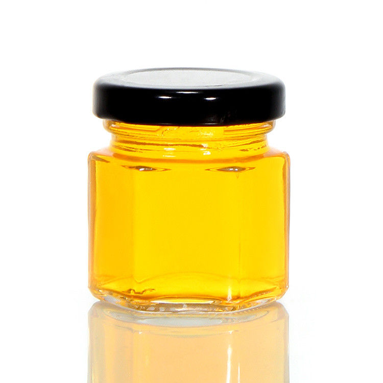 Round Transparent 100ml Glass Jars for Honey Storage Food Packaging with Metal Lids