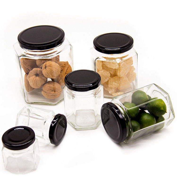 Round Transparent 100ml Glass Jars for Honey Storage Food Packaging with Metal Lids