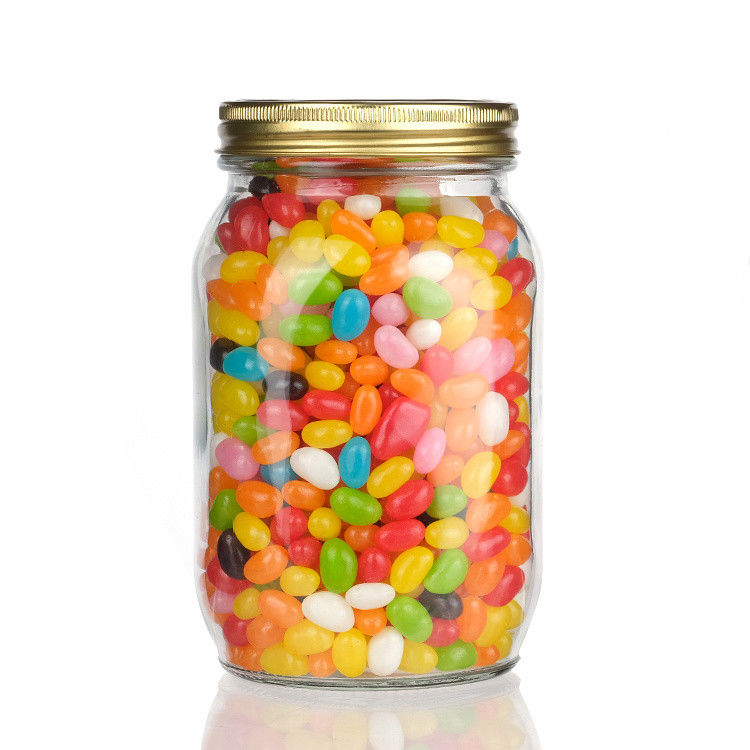 Factory Direct Selling Clear Food Glass Mason Jars Packaging Storage Round Glass Jar Glass Food Jar