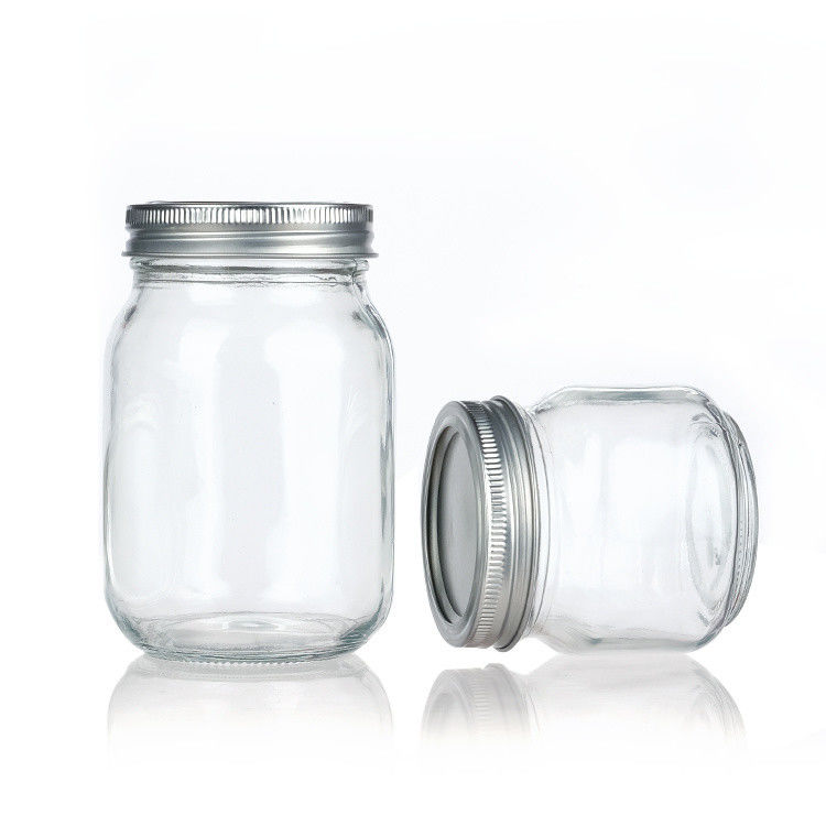 Factory Direct Selling Clear Food Glass Mason Jars Packaging Storage Round Glass Jar Glass Food Jar