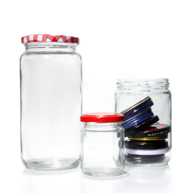 Custom Luxury 100ml 180ml 500ml Small Round Freezing Glass Jar For Storing Pickle