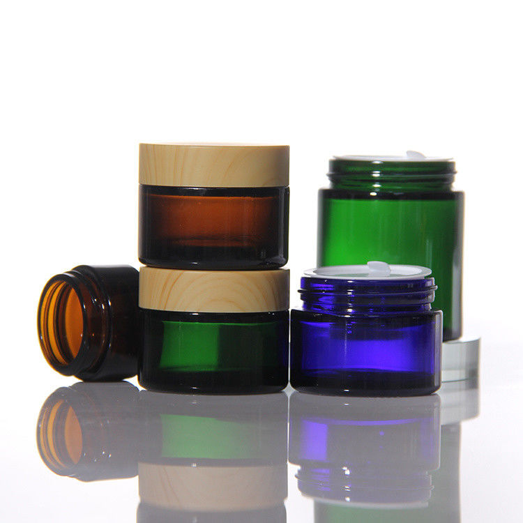 Glass Jar Cream Customizable logo  Cream Jars Cosmetic Bottles For Moisturizer 50g 100g 200g