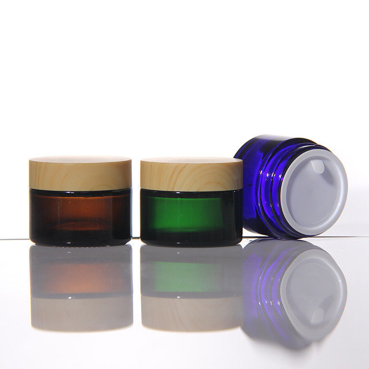Glass Jar Cream Customizable logo  Cream Jars Cosmetic Bottles For Moisturizer 50g 100g 200g