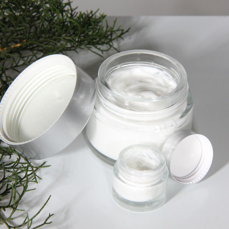 Luxury Cosmetics Glass Makeup Bottle Packaging Containers Set Empty Face Cream Jar Skincare Set and Packetic