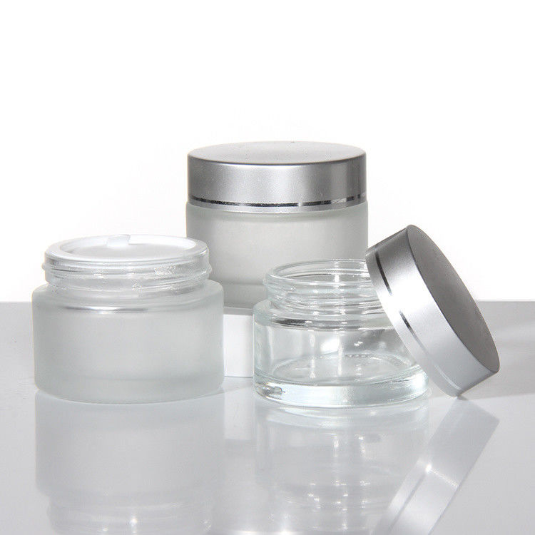 Luxury Cosmetics Glass Makeup Bottle Packaging Containers Set Empty Face Cream Jar Skincare Set and Packetic