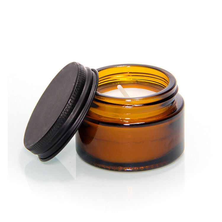 High Quality Wholesale Oem Odm Acceptable 100ml 250ml Amber Glass Candle Jars For Candle