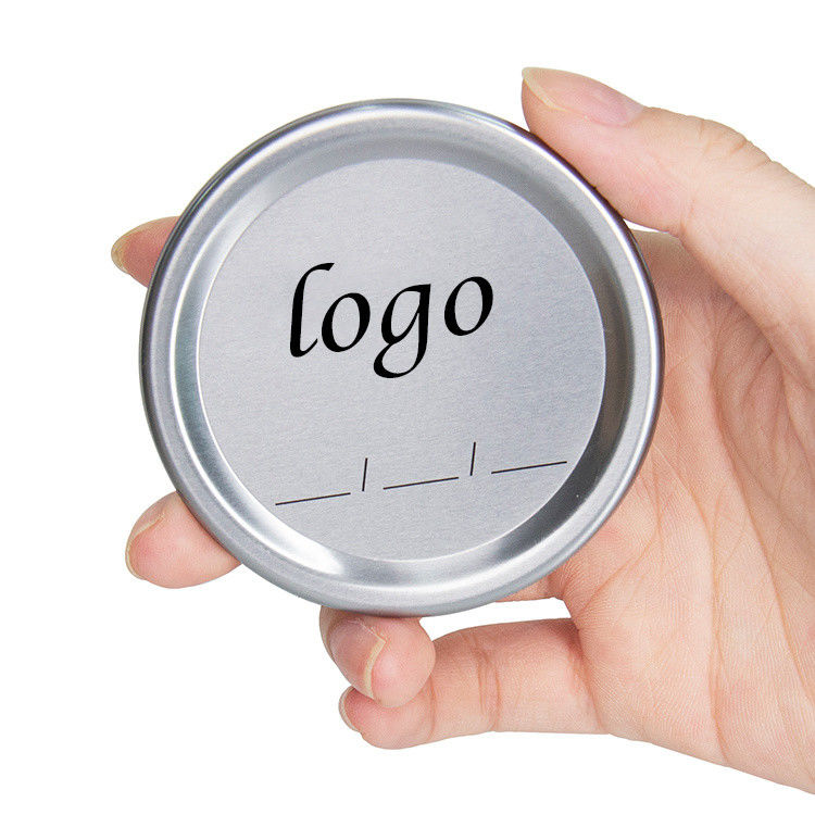                  Custom Logo Colorful Wide Mouth Gold 70mm Metal Tinplate Air Tight Storage Lid F             
