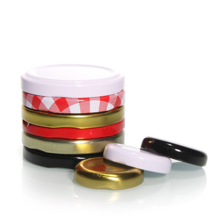                  Custom Label 90mm 100mm 110mm Red White Black Tinplate Lug Cap Metal Lug Cap for Milk Bottle             