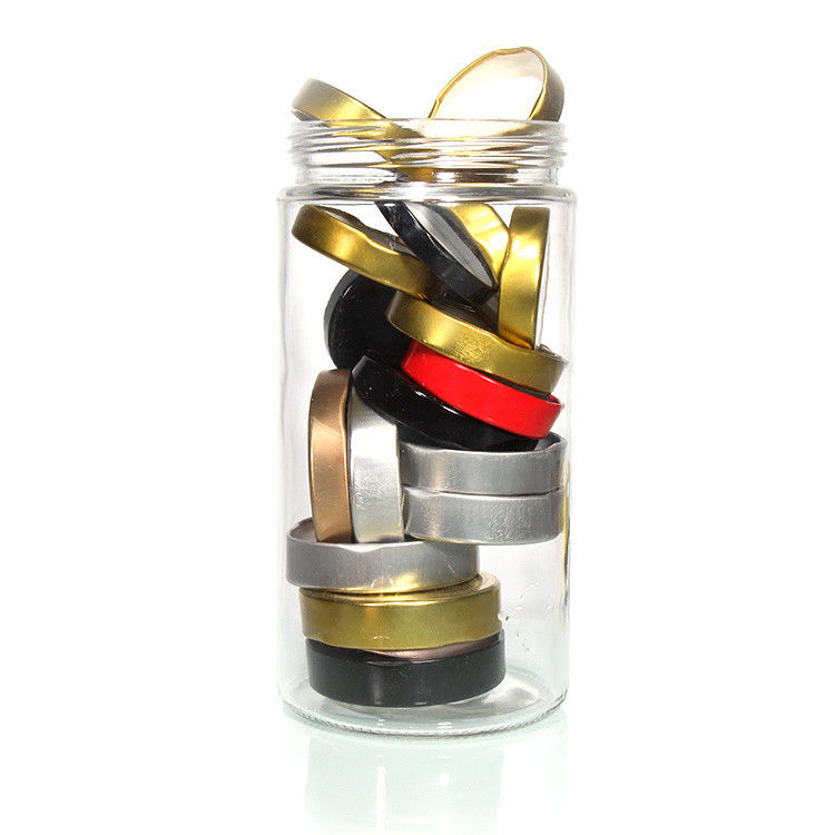                  Custom Logo 38mm 43mm 48mm 53mm 58mm 63mm 70mm 82mm Golden Screw Caps Metal Lug Cap for Glass Jar             