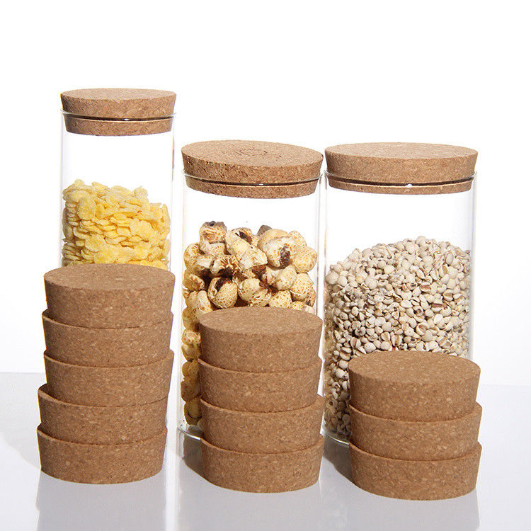                  Factory Custom Size Cork Lids for Storage Glass Candle Jars             