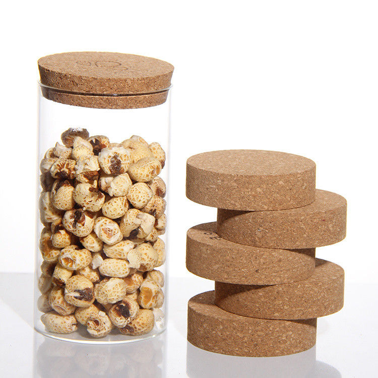                  Factory Custom Size Cork Lids for Storage Glass Candle Jars             