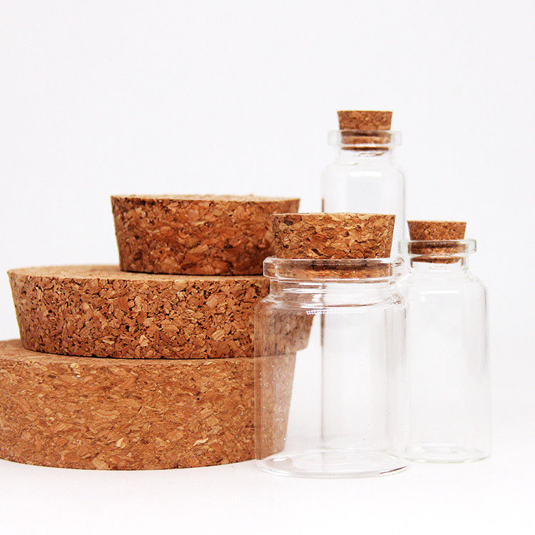                  Wholesale Customized Size Cork Lid Stopper for Glass Tube Bottle and Glass Jar Sealed             