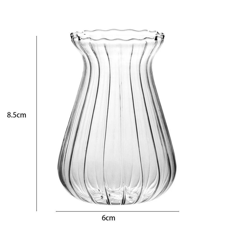 Transparent Classic Style Nordic Glass Vase For Dining Table Decoration