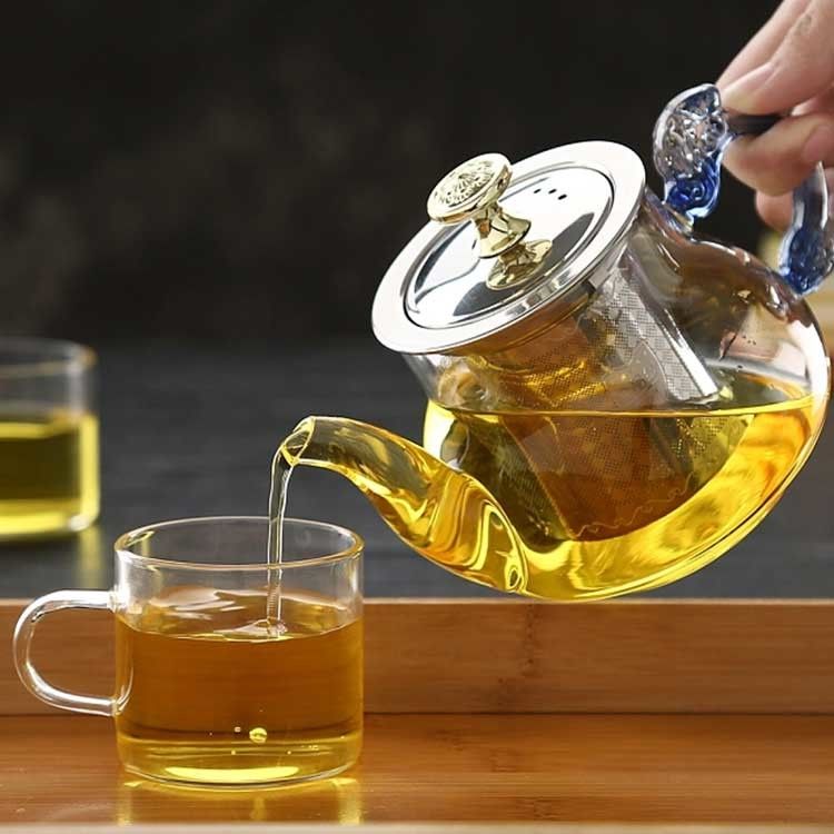 Custom Glass Teapot And Kettle Set With Cups For Coffee Tea Heat Resistant