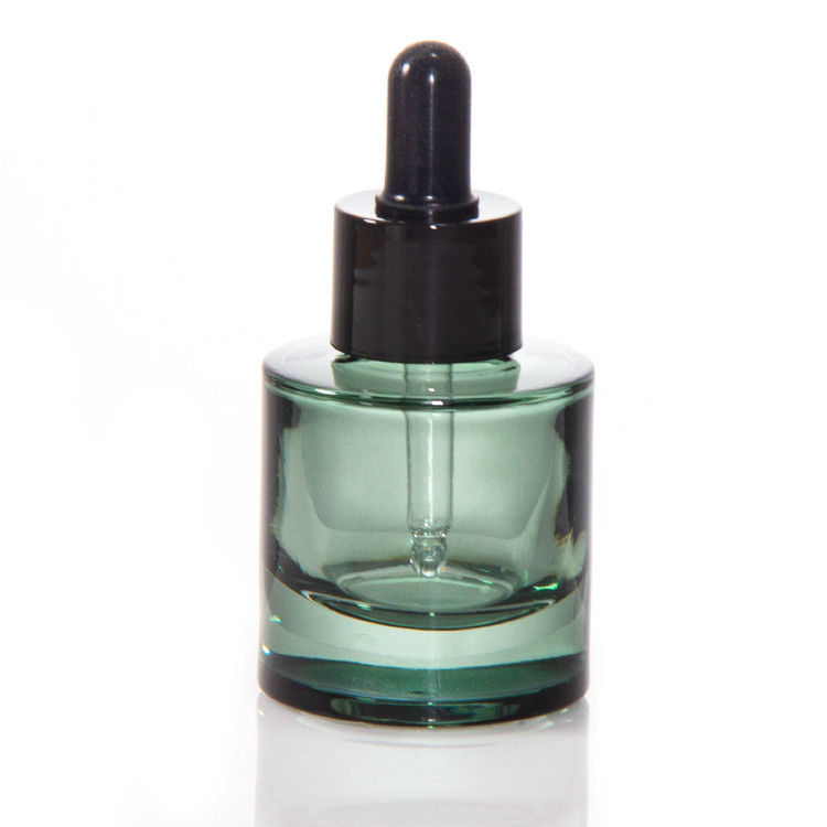 Cosmetic Skincare Packaging 20ml 30ml Cylinder Clear Amber Hair Essential Oil Serum Glass Dropper Bottle