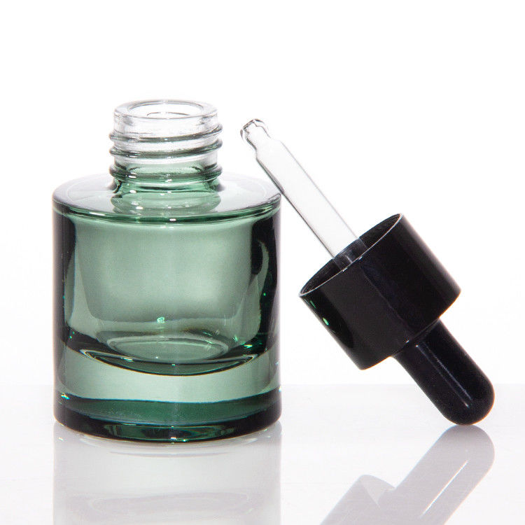 Cosmetic Skincare Packaging 20ml 30ml Cylinder Clear Amber Hair Essential Oil Serum Glass Dropper Bottle
