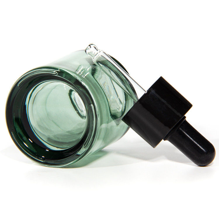 Cosmetic Skincare Packaging 20ml 30ml Cylinder Clear Amber Hair Essential Oil Serum Glass Dropper Bottle