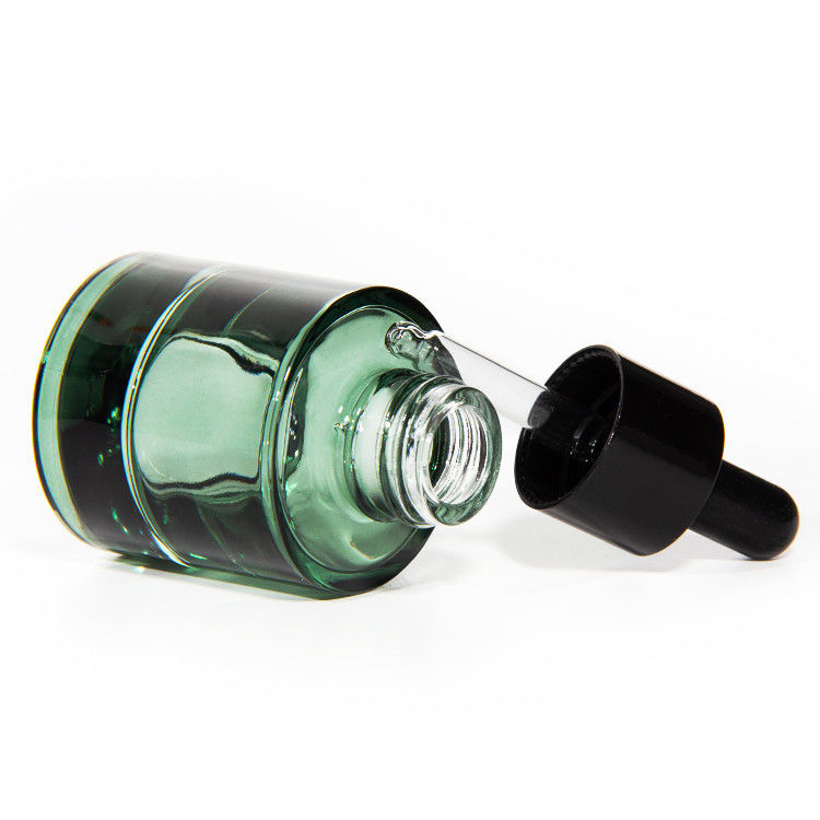 Cosmetic Skincare Packaging 20ml 30ml Cylinder Clear Amber Hair Essential Oil Serum Glass Dropper Bottle