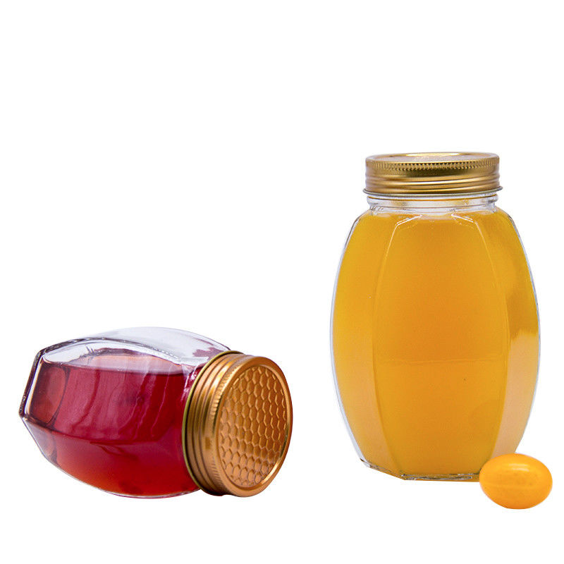 Durable Portable 190ml 4oz 120ml 180ml Transparent Honey Glass Jar For Jam Hot Chili Sauce