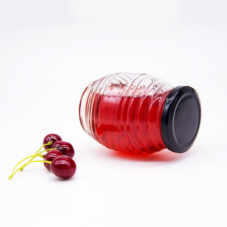 Custom Label Hexagon Shape 100ml 180ml 380ml Honey Jam Glass Jar For Honey Olive Fruit