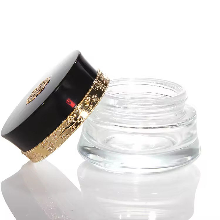 Cosmetics Face Cream Glass Jar 50ml And Glass Packaging Round Frosted Glass Bottle Quality Customized 5g 10g 15g