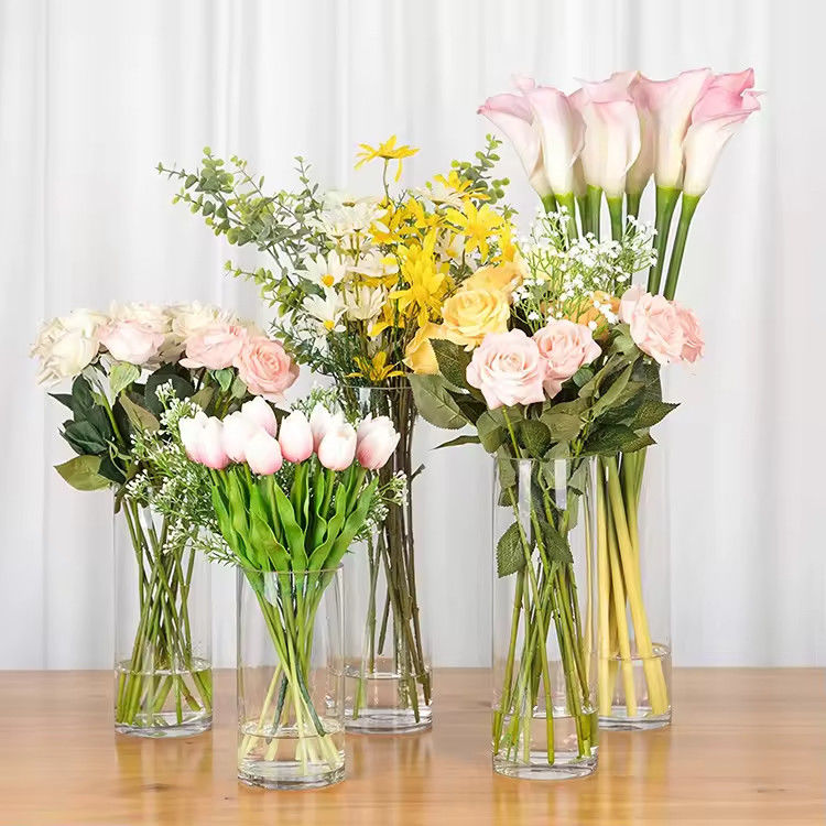 European Style Living Room Hotel Glass Flower Vase Home Decor Glass Vase