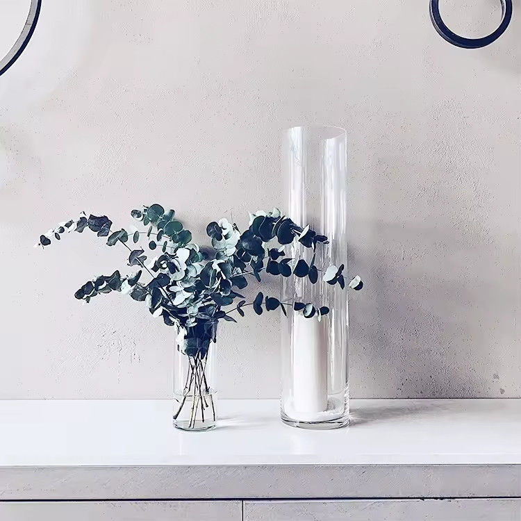 European Style Living Room Hotel Glass Flower Vase Home Decor Glass Vase