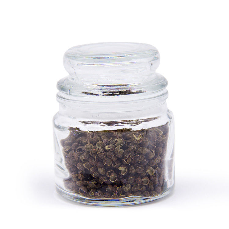 Food Storage Straight Round Clear Glass coffee Coffee Beans Jar With Deep Lid