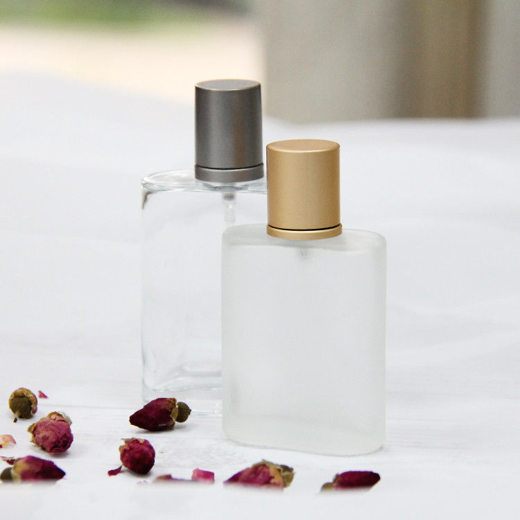 Custom Square Perfume Bottle 30ml 50ml 100ml Clear Color Perfume Glass Bottles