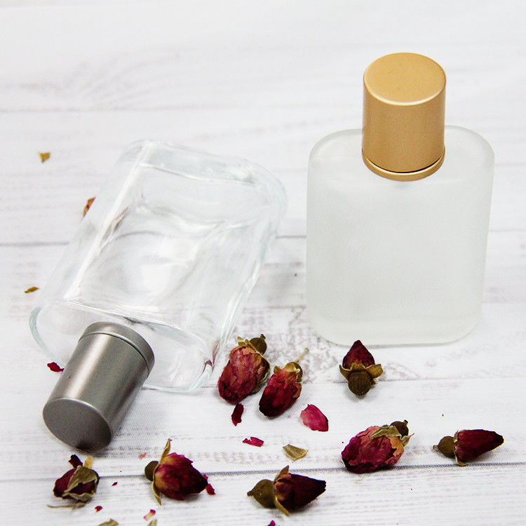 Custom Square Perfume Bottle 30ml 50ml 100ml Clear Color Perfume Glass Bottles