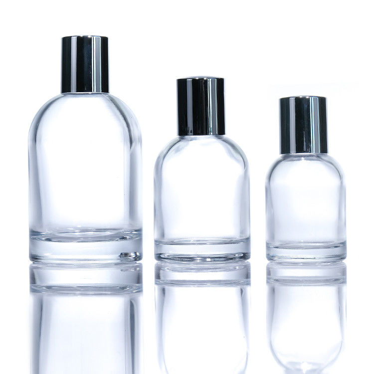 Cylinder Customized Logo 30ml 50ml 100ml Round Glass Empty Perfume Bottle With Magnetic Cap And Box