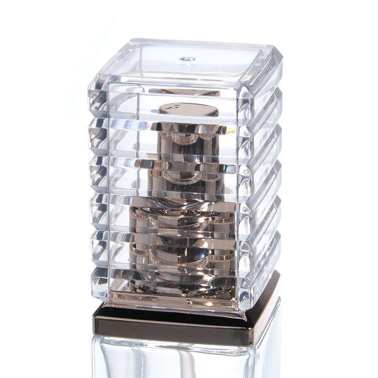 30ml 50ml 80ml 100ml Transparent Glass Pump Bottle For Serum Essential Oil Perfume Lotion