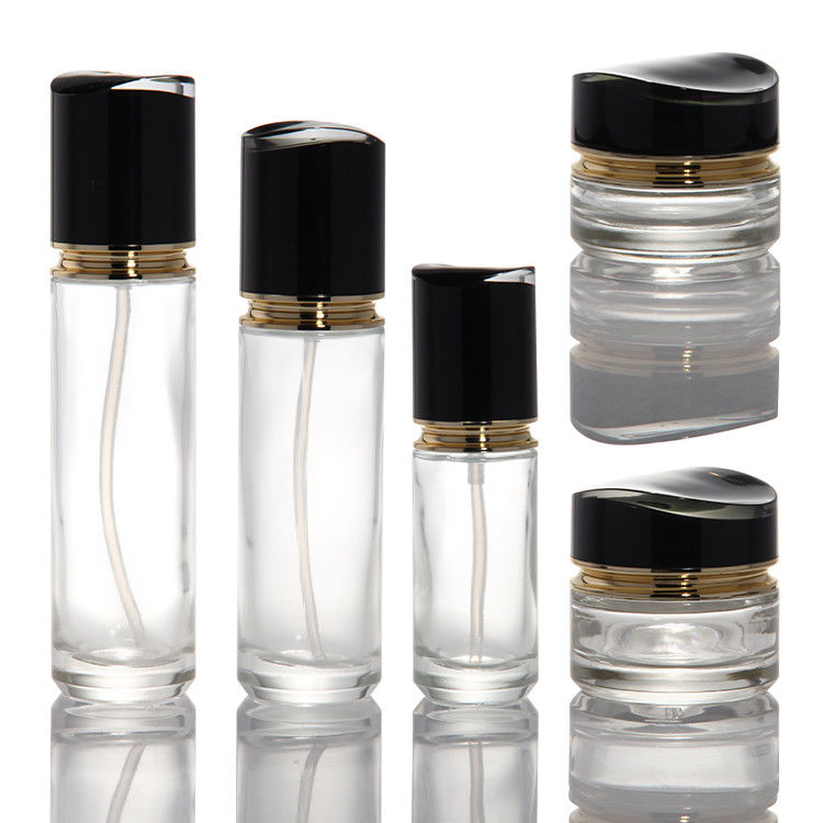 Luxury 100ml 120ml 200ml Glass Lotion Bottles Cosmetic Perfume Oil Cream Lotion Transparent Thick Wall