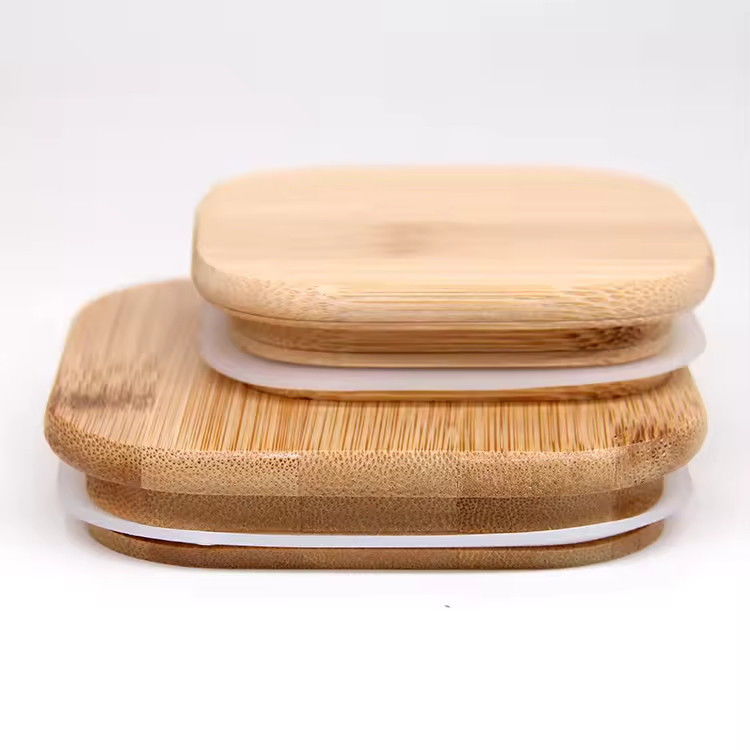 Factory Custom Logo Solid Wood Bottle Wooden Round Square Mug Cup Lid Bamboo Cover For Jar