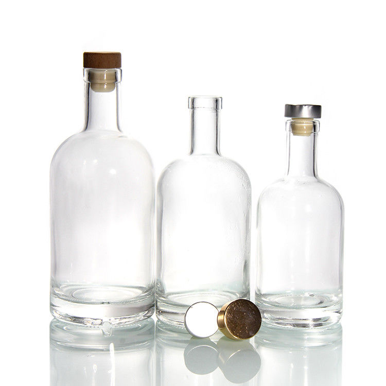 12oz Heavy Base Bottles For 750ml Clear Bordeaux Glass  Liquor Bottles
