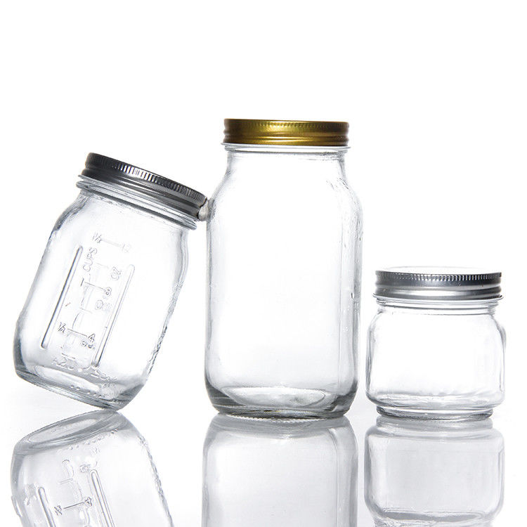 Cheap Price Round 180Ml 280Ml 380Ml 500Ml  Food Package Glass Mason Jars With Screw Top Lid