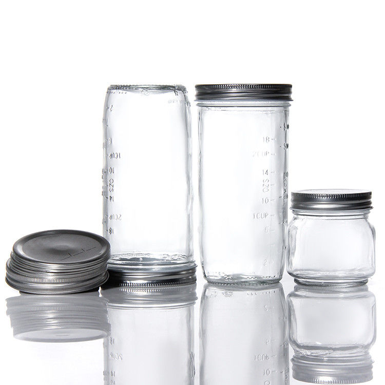 Cheap Price Round 180Ml 280Ml 380Ml 500Ml  Food Package Glass Mason Jars With Screw Top Lid