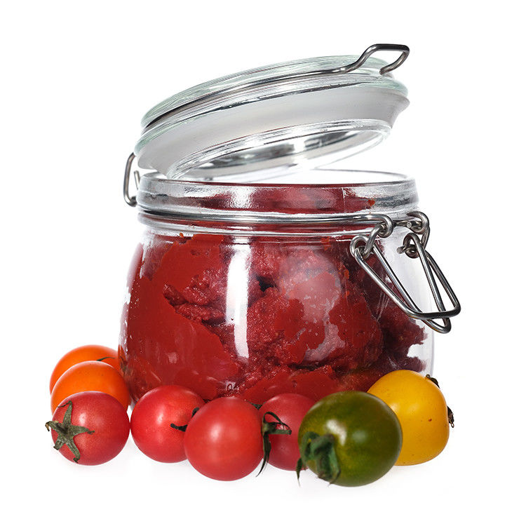 Custom Wide Mouth Jam Pickle Jar 300ml 500ml 750ml Airtight Glass Food Jar With Flip Top Lid