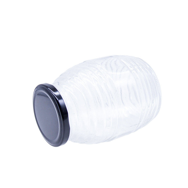 Round Shape Sealed Jar Clear Glass Honey Jar Food Grade Storage Honey Container