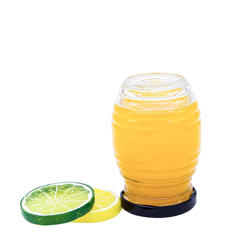 Personalized Custom 2Oz 3Oz 100Ml 500Ml 1000Ml Transparent Glass Honey Jar With Metal Lid